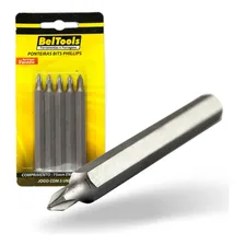 Kit 5 Ponta Bit Phillips Cv 75mm X 5/16 X N3 Beltools Foto  mini 1