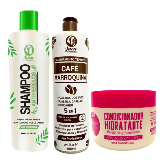 Kit 5 Progressiva Café 1l + 6 Shampoo 1l E 9 Mascara 300g Foto 1