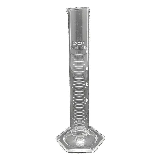 Kit 5 Proveta Vidro 25ml Boro 3.3 Base De Vidro Hexagonal Foto 1