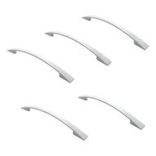 Kit 5 Puxador Branco Italy Line 2092 Metal 128mm Foto mini 1