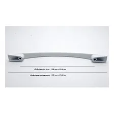 Kit 5 Puxador Branco Italy Line 2092 Metal 128mm Foto mini 2