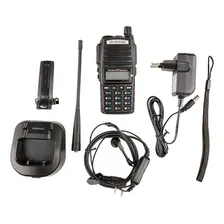 Kit 5 Rádio Ht Comunicador Baofeng Dual Band Uv82 Rádio Fm Foto mini 4