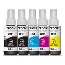 Kit 5 Refil Para Epson T664 L375 L395 L396 L355 L365 Tinta Colors Foto mini 2