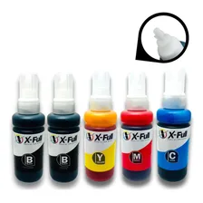 Kit 5 Refil Tinta Compativel Epson L355 L365 L380 L455 L395 Tinta Black 200ml Yellow 100ml Cyan 100ml Magenta 100ml Foto  mini 1