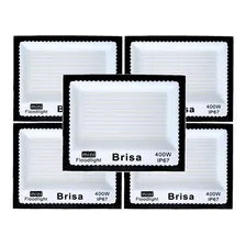Kit 5 Refletor Led 400w Holofote Bivolt Prova Dágua Frio Foto  mini 1