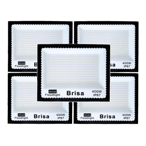 Kit 5 Refletor Led 400w Holofote Bivolt Prova Dágua Frio Foto 1