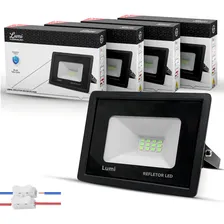 Kit 5 Refletor Led Holofote 30w Smd Mini Ip67 Bivolt Verde Foto mini 1