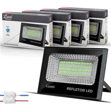 Kit 5 Refletor Led Holofote 50w Smd Mini Ip67 Bivolt Verde Foto mini 1