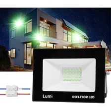 Kit 5 Refletor Led Holofote Smd Pro 50w Ip67 Verde Foto mini  2
