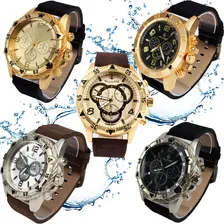 Kit 5 Rel贸gios Masculino Robusto Grande Prova D谩gua Original Cores E Modelos Variados Foto mini 4