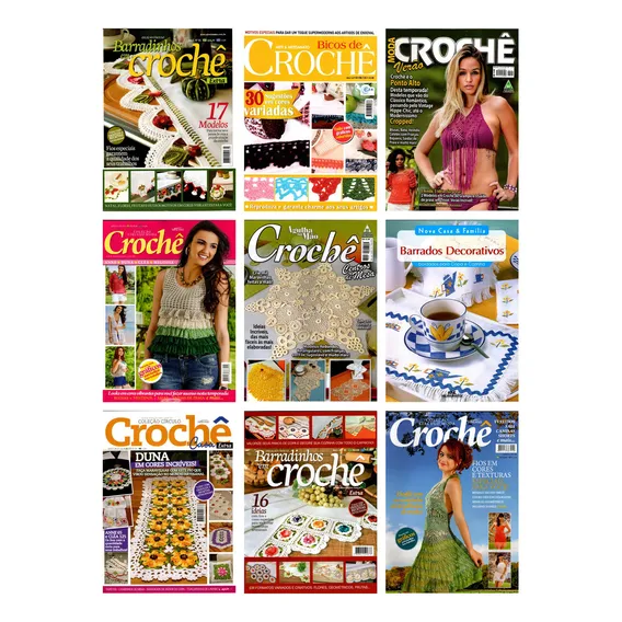 Kit 5 Revistas Bordados Crochê Bicos & Barrados Foto 1