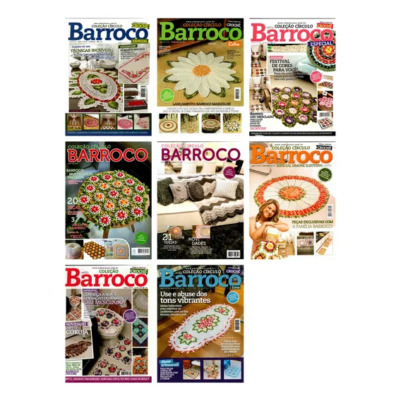 Kit 5 Revistas Crochê Barbante Barroco Coleção Círculo Foto 1