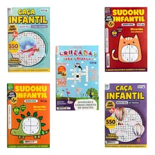Kit 5 Revistas Passatempo Infantis Caça Palavras Cruzadas Foto mini 1