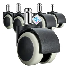 Kit 5 Rodizios Girat贸rios Anti-risco Para Cadeira Escrit贸rio Rod铆zio Anti Risco PU Cadeira Girat贸ria Fercrissul Foto mini 2