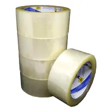 Kit 5 Rolos Fita Adesiva Pp Cristal 45mm X 100m Embalagem Foto mini 1