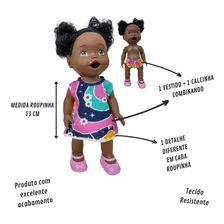 Kit 5 Roupas + 5 Calcinhas P/ Baby Alive My Little Foto mini 2