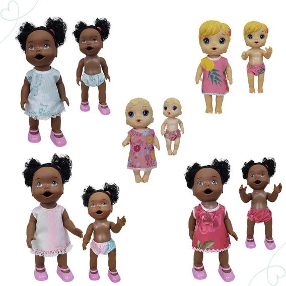 Kit 5 Roupas + 5 Calcinhas P/ Baby Alive My Little Foto 1