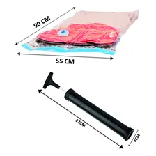 Kit 5 Saco A Vacuo Grande 55x90cm Vac Bag Mala+ Bomba Ordene Foto mini 2