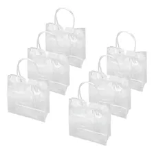 Kit 5 Sacolas Bolsa Sacolão Pvc Cristal Transparente Praia Foto mini 4