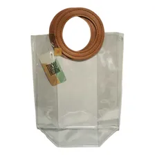 Kit 5 Sacolas Transparente Com Alça Bolsa Presente Lembrança Foto mini 4
