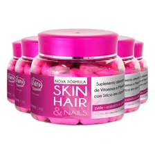 Kit 5 Skin Hair E Nails Femme Care Unilife Colágeno Pote 90 Cápsulas Foto mini 1