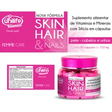 Kit 5 Skin Hair E Nails Femme Care Unilife Colágeno Pote 90 Cápsulas Foto mini 4