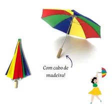 Kit 5 Sombrinhas Infantil Coloridas Para Carnaval E Festas Foto mini 3