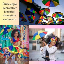Kit 5 Sombrinhas Infantil Coloridas Para Carnaval E Festas Foto mini 2