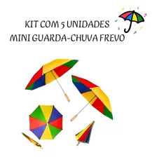 Kit 5 Sombrinhas Infantil Coloridas Para Carnaval E Festas Foto mini 4