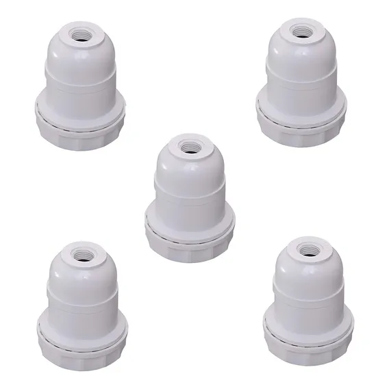 Kit 5 Soquete/bocal Pend. Abajur Branco E27 250v Decorlux Foto 1