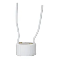 Kit 5 Soquetes Porcelana Incorporado Para Luminária 2a 250v Foto mini 2