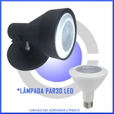 Kit 5 Spot De Sobrepor Iluminação Moderna Par30 Pt/bco/esc Cor Preto 110V/220V Foto mini 4
