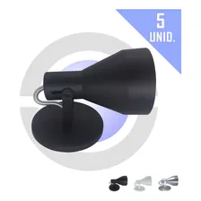 Kit 5 Spot De Sobrepor Iluminação Moderna Par30 Pt/bco/esc Cor Preto 110V/220V Foto mini 1