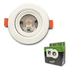 Kit 5 Spot Dicroica Redondo Direcionável Led Smd 5w Quente Foto mini 2