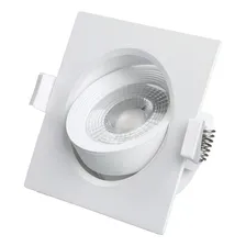 Kit 5 Spot Led Embutir 3w Quadrado 3000k Direcionável Foto mini 1
