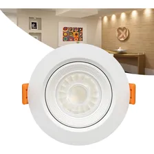 Kit 5 Spot Led Quadrado Redondo Embutir Direcionável Cob 5w 110v/220v Foto mini  2