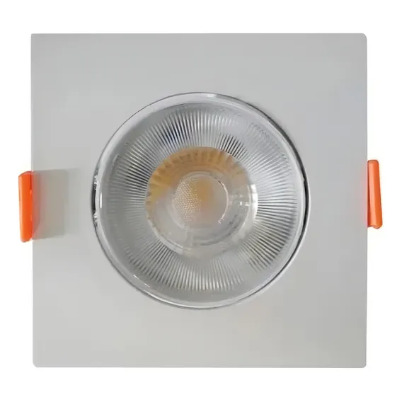 Kit 5 Spots Led 5w Mr16 Quadrado Embutir Direcionável 3000k Cor Branco Foto 1
