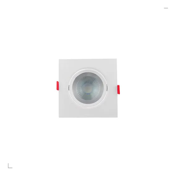 Kit 5 Spots Led Direcionável Quadrado Embutir 7w Dicróica Foto 1