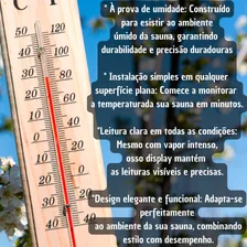 Kit 5 Termômetro Madeira Para Sauna E Ambientes De Parede Foto mini  3
