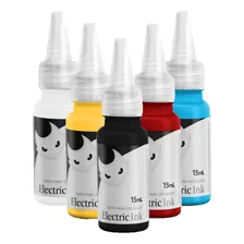 Kit 5 Tintas Tatuagem Cores Primárias Electric 15ml Tattoo Foto mini 1