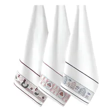 Kit 5 Toalhas Cozinha Pano De Copa Pano De Prato Atoalhado Cor Branco Foto mini 1