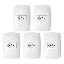 Kit 5 Tomadas 4x2 Simples 2p+t 20a Branca - Blux Foto  mini 1