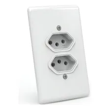 Kit 5 Tomadas Dupla 220 Volts Espelho Branco 10a 4x2 Foto mini 2