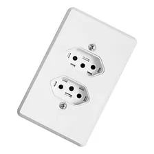 Kit 5 Tomadas Dupla 220 Volts Espelho Branco 10a 4x2 Foto mini 4