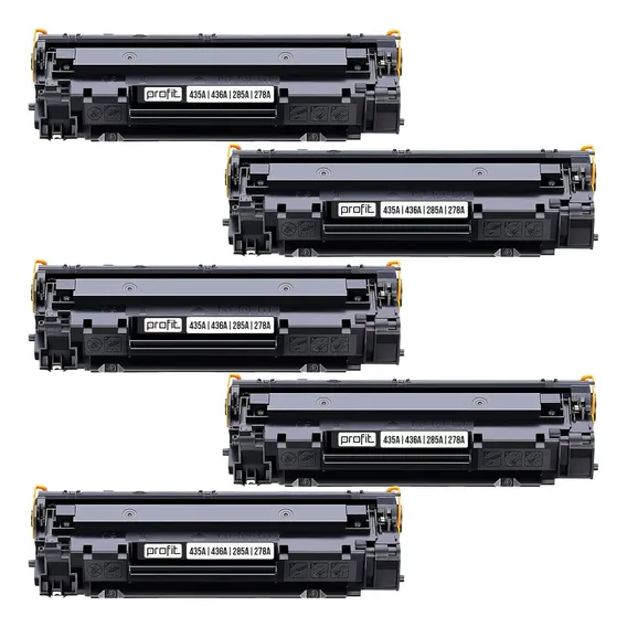 Kit 5 Toner 285a 85a P1102w P1102 M1132 M1212 Tinta Preto Foto 1