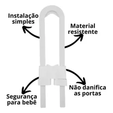 Kit 5 Travas Fechadura Porta Da Gaveta Armário Forma De U Foto mini 2