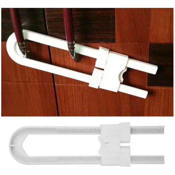 Kit 5 Travas Fechadura Porta Da Gaveta Armário Forma De U Foto 1