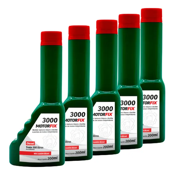 Kit (5 Und) Aditivo Para Combustível Diesel Motorfix 3000 Foto 1