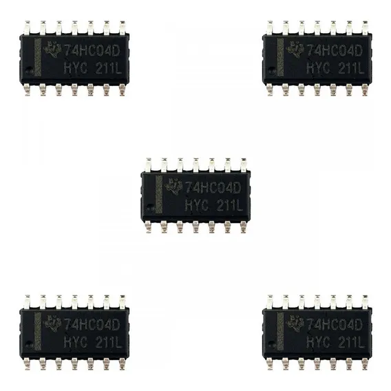 Kit 5 Unid Ci Inversor 74hc04d Hex Soic14 Smd Sn74hc04d Foto 1