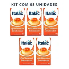 Kit 5 Unidades De Leite Condensado Italac Semidesnatado 395g Foto  mini 1
